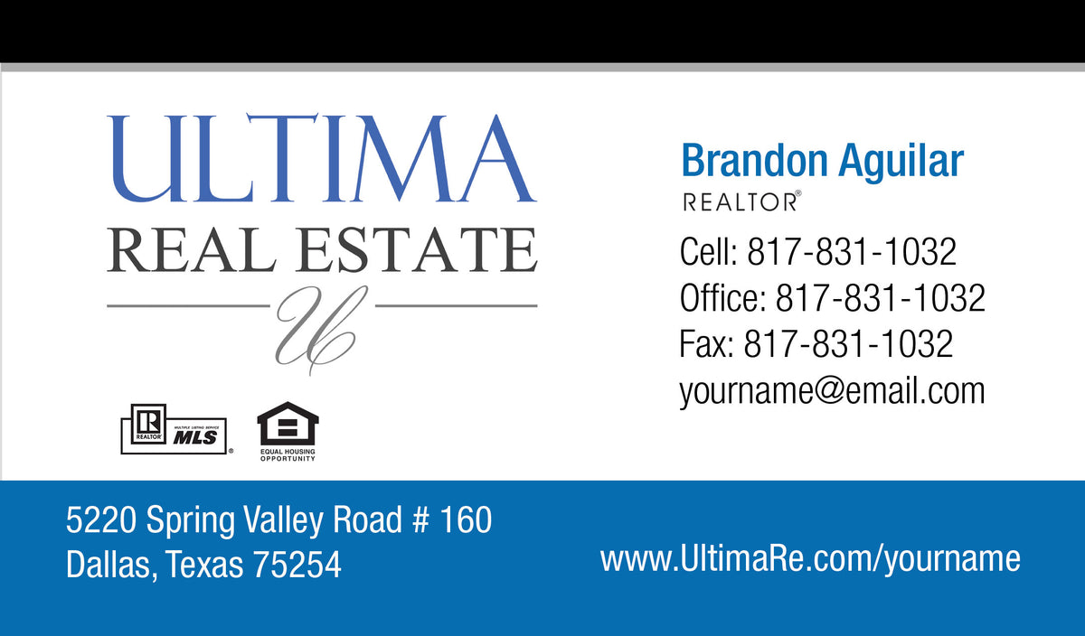 Ultima Real Estate Full Color Business Cards Signidea