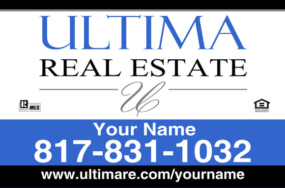 24x36 Ultima Real Estate - Aluminum Sign Panel Only