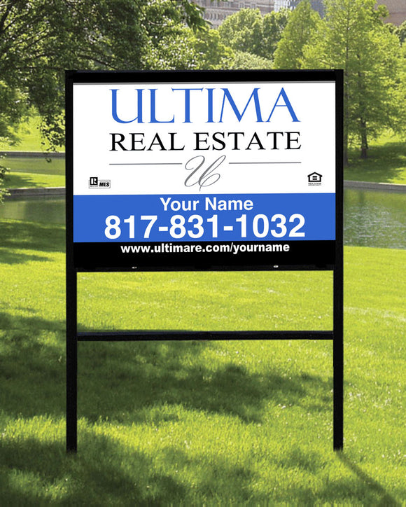 18x24 Ultima Real Estate Sign with Slide-in Frame