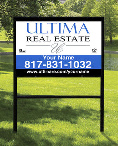 24x36 Ultima Real Estate Sign with Slide-in Frame